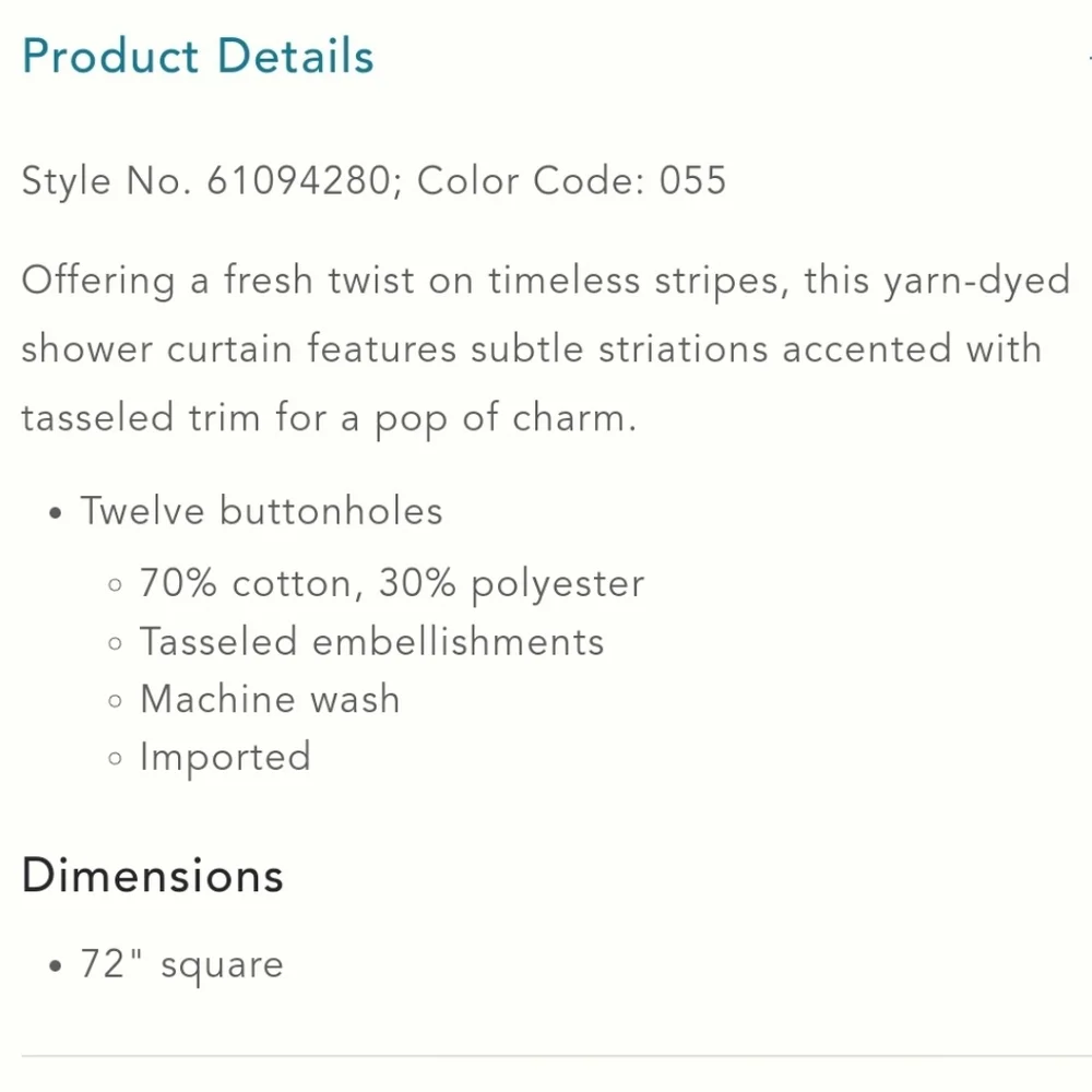Anthropologie Woven Indie Shower Curtain- lilac